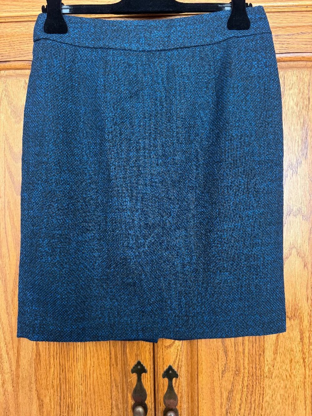 Banana Republic Blue-Black Tweed Pencil Skirt